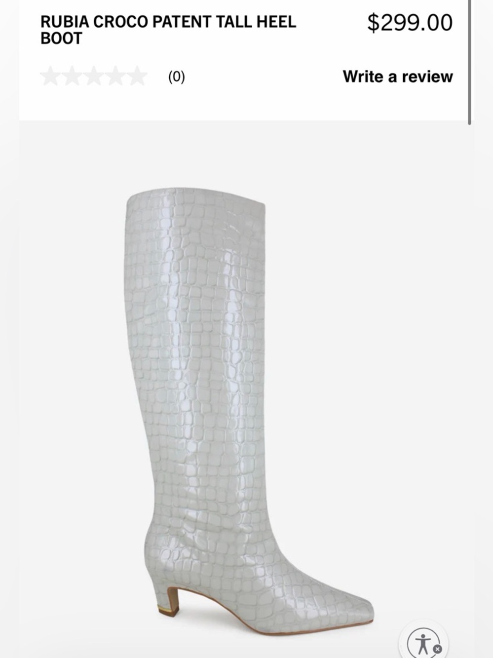 NEW Kenneth Cole Rubia Croco Patent Tall Heel Boot